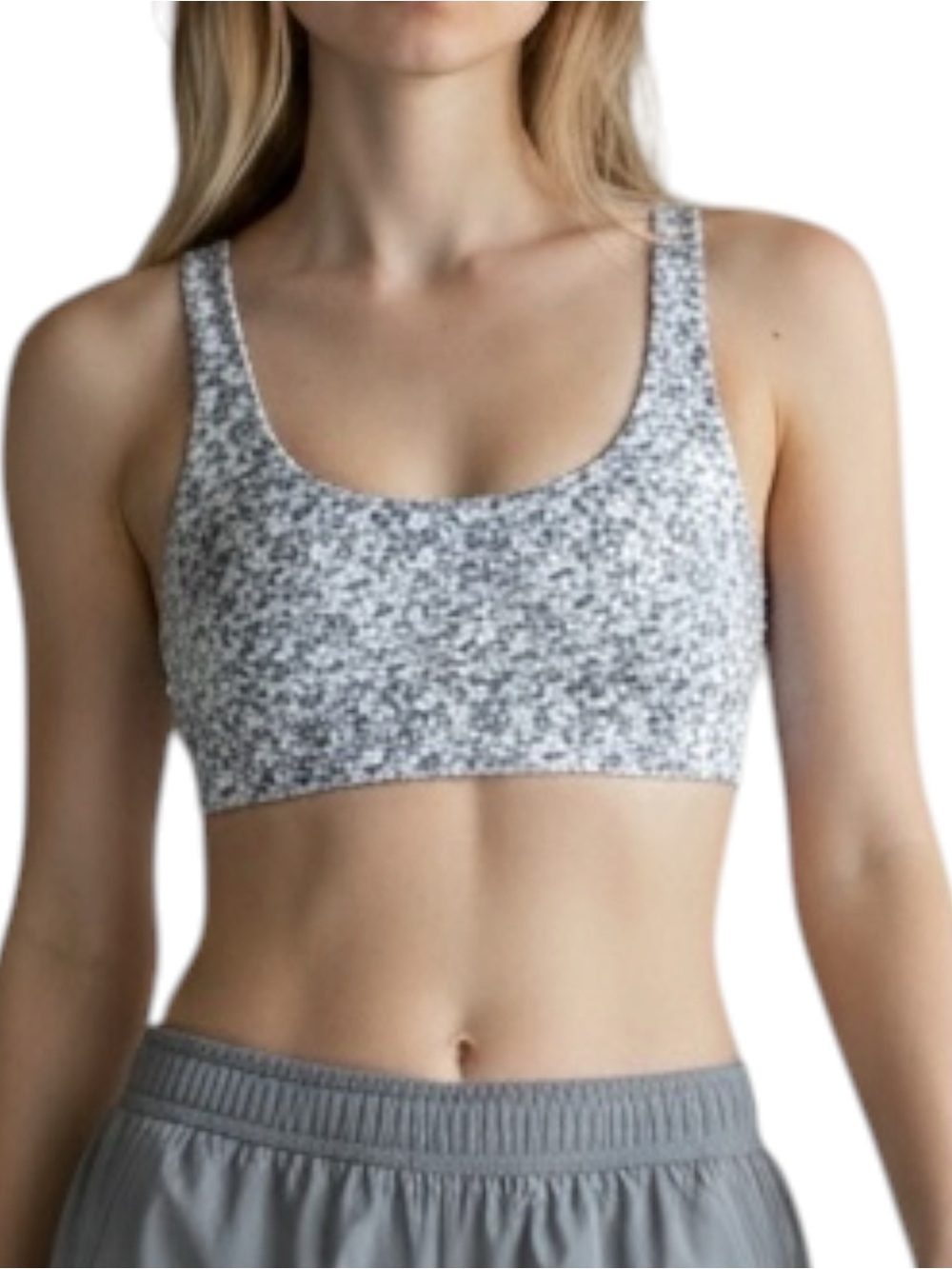 Vuori Camouflage Gray Scoop Sports Bra Size S Athletic GorpCore